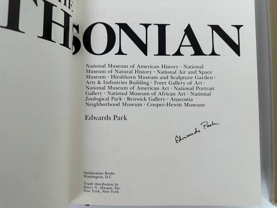 Signed First Edition Hardcover Book With Slipcover The Treasures Of The Smithsonian Signed By Edward Park 1983 [Photo 10]