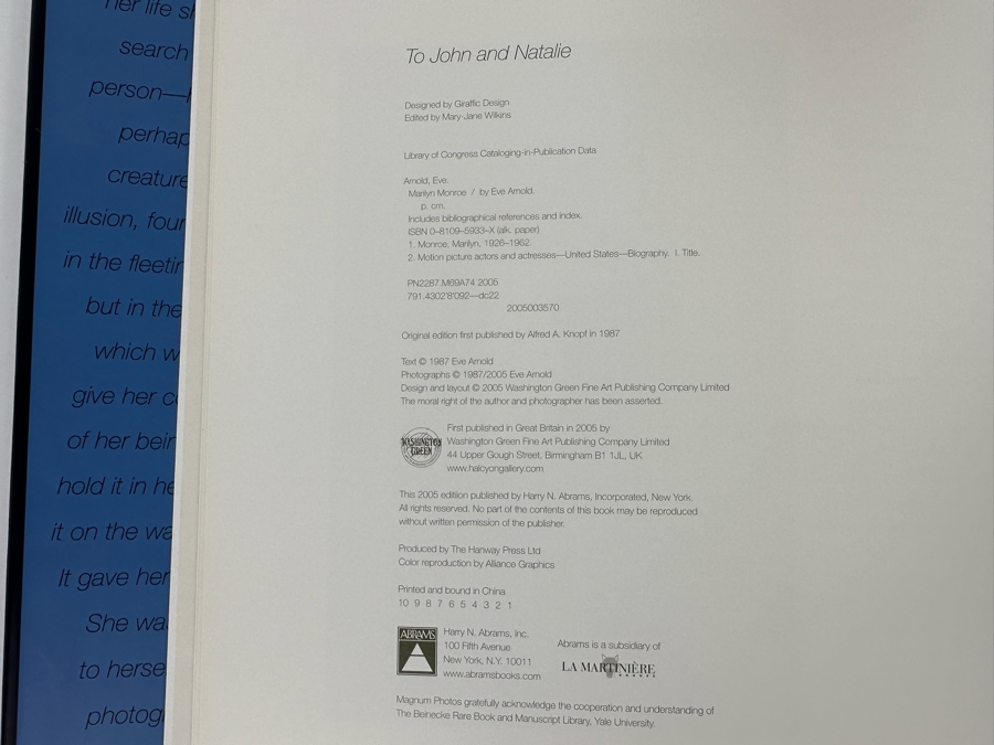 First Edition Book Marilyn Monroe By Eve Arnold [Photo 7]