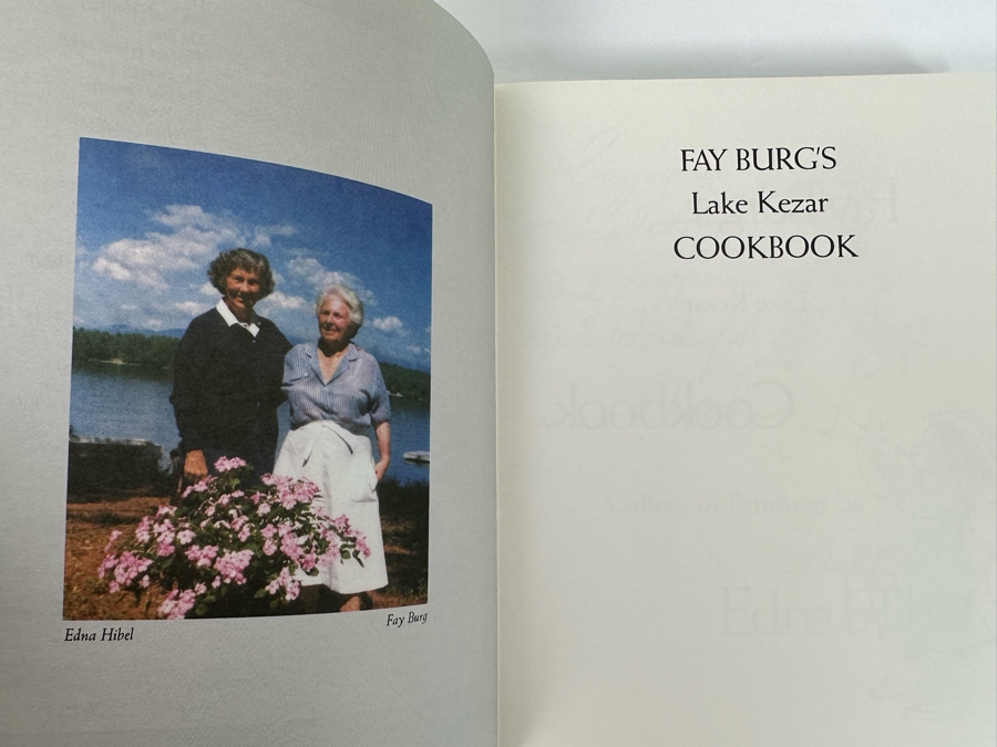 Signed First Printing Hardcover Book Fay Burg's Lake Kezar Cookbook With A Gallery Of Paintings By Edna Hibel Signed By Edna Hibel [Photo 8]