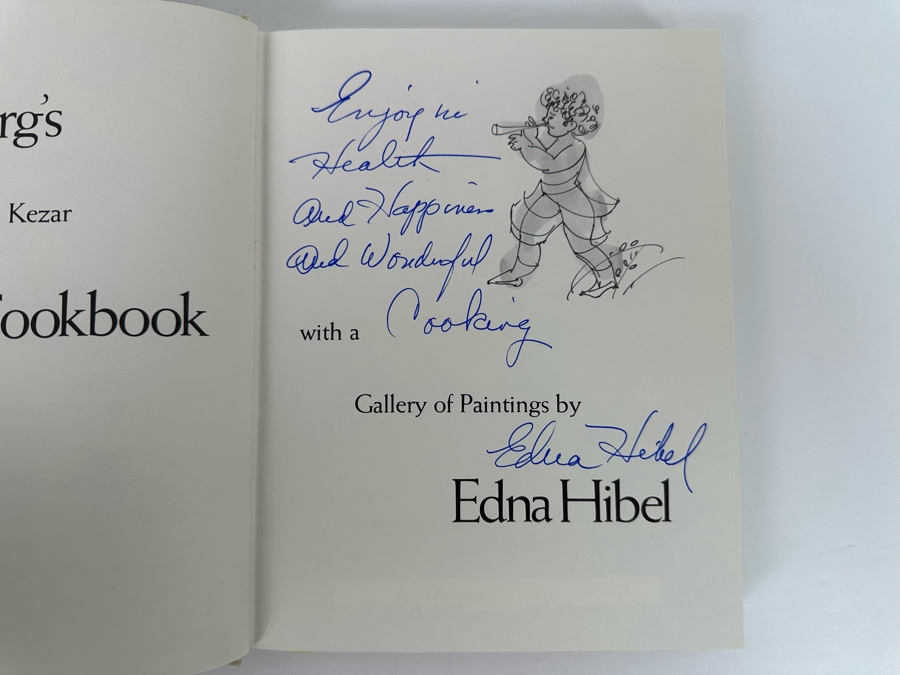 Signed First Printing Hardcover Book Fay Burg's Lake Kezar Cookbook With A Gallery Of Paintings By Edna Hibel Signed By Edna Hibel [Photo 10]