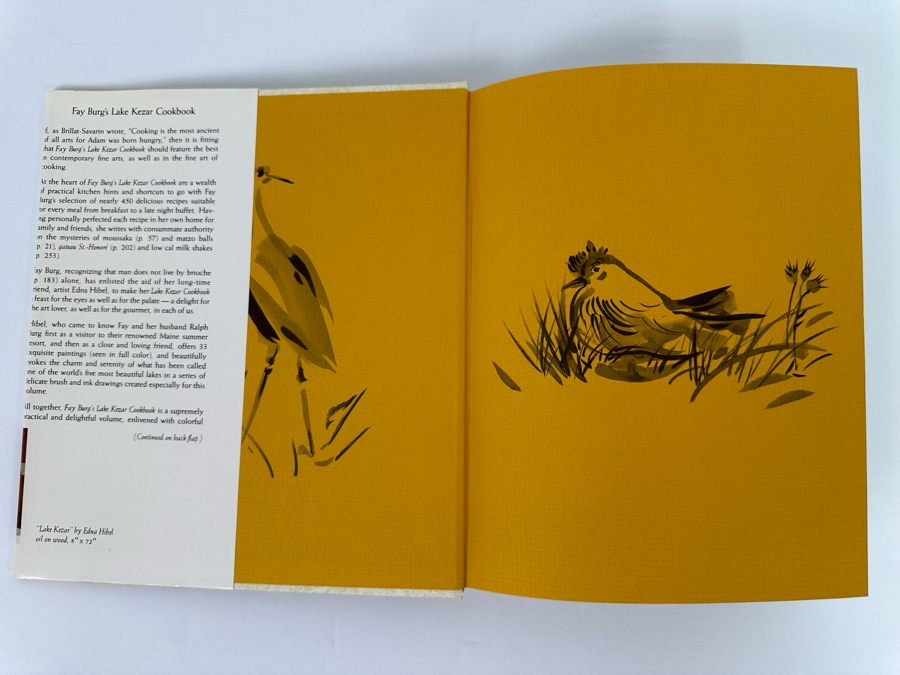 Signed First Printing Hardcover Book Fay Burg's Lake Kezar Cookbook With A Gallery Of Paintings By Edna Hibel Signed By Edna Hibel [Photo 5]
