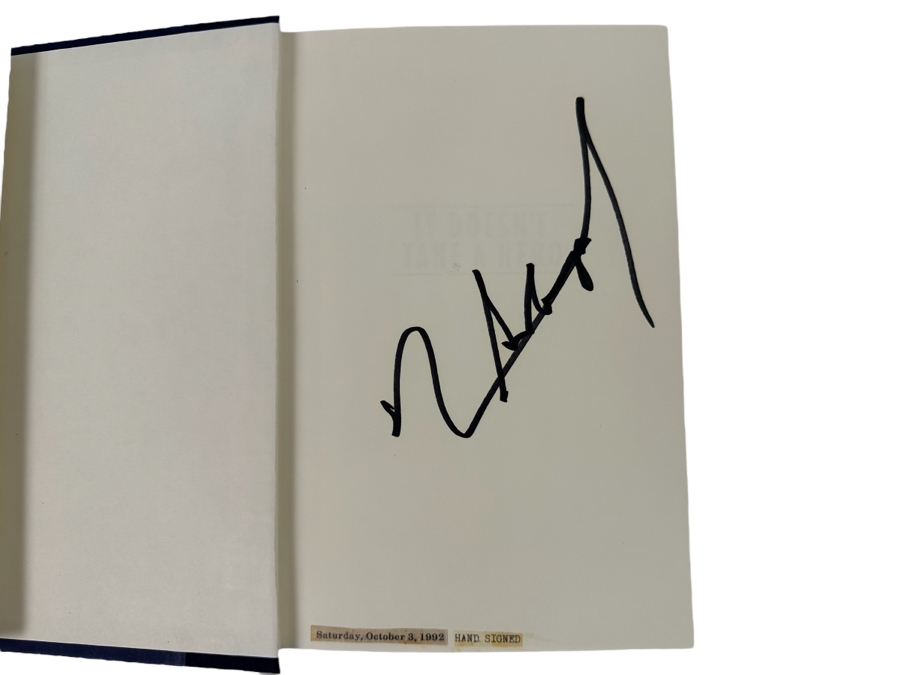 Signed First Edition Hardcover Book General H. Norman Schwarzkopf The Autobiography It Doesn't Take A Hero Signed By General H. Norman Schwarzkopf 1992 [Photo 2]
