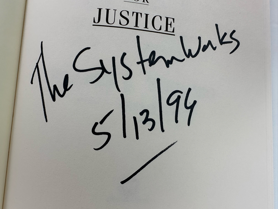 Signed First Edition Hardcover Book The Search For Justice A Defense Attorney's Brief Of The O.J. Simpson Case By Robert L. Shapiro Signed 'The System Works 5/13/96' 1996 [Photo 6]