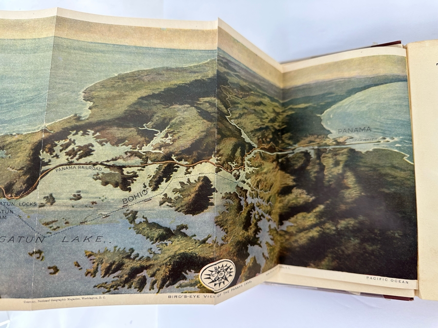 Vintage 1914 Hardcover Book The Panama Canal By Frederic J. Haskin With Photographs By Ernest Hallen Plus The Official Handbook Of The Panama Canal Reprinted In 1979 [Photo 5]