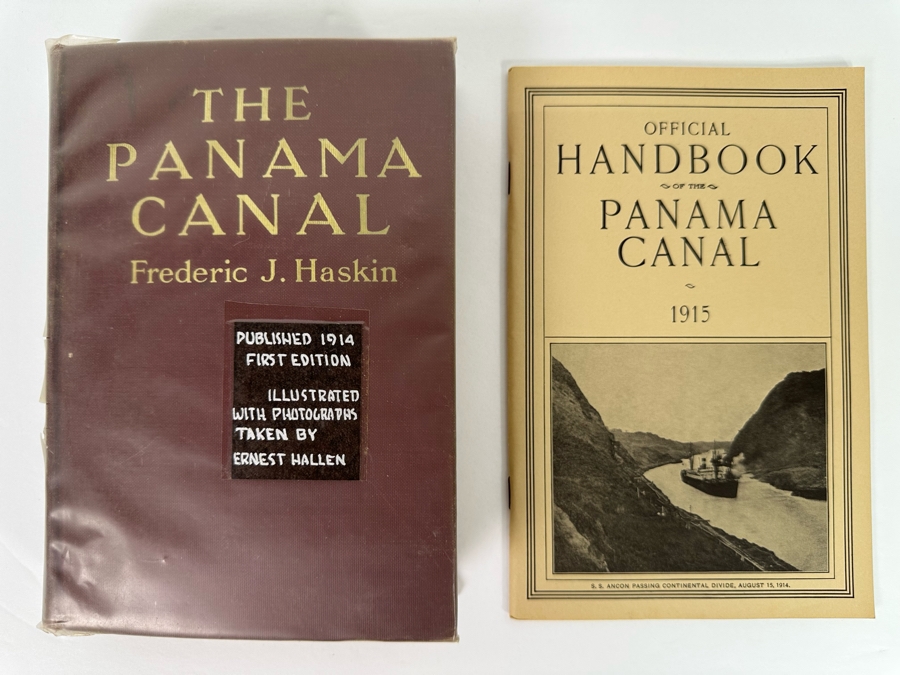 Vintage 1914 Hardcover Book The Panama Canal By Frederic J. Haskin With Photographs By Ernest Hallen Plus The Official Handbook Of The Panama Canal Reprinted In 1979 [Photo 2]