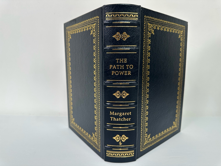 Signed Limited First Edition Easton Press Leather-Bound Hardcover Book Margaret Thatcher The Path To Power Signed By Margaret Thatcher Numbered 2,880 Of 3,000 1995 [Photo 4]