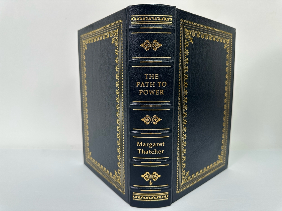 Signed Limited First Edition Easton Press Leather-Bound Hardcover Book Margaret Thatcher The Path To Power Signed By Margaret Thatcher Numbered 2,880 Of 3,000 1995 [Photo 5]