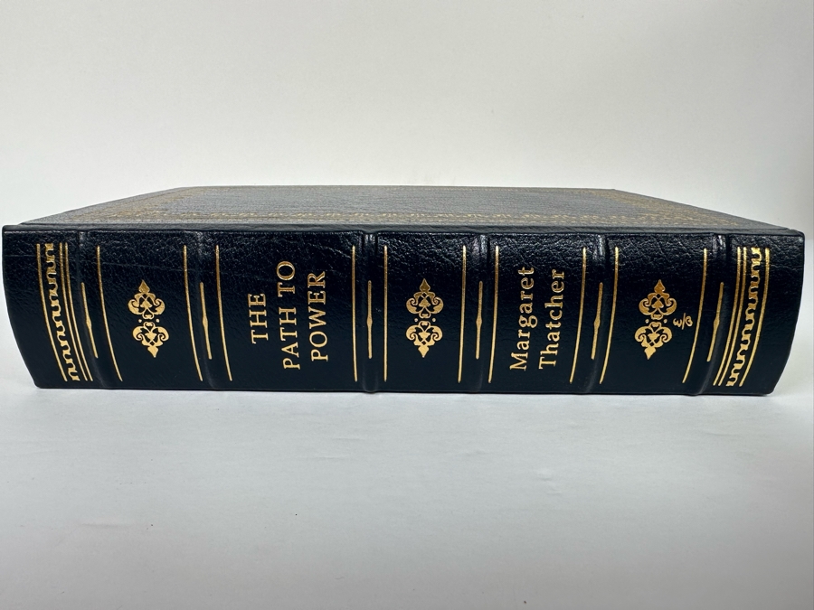 Signed Limited First Edition Easton Press Leather-Bound Hardcover Book Margaret Thatcher The Path To Power Signed By Margaret Thatcher Numbered 2,880 Of 3,000 1995 [Photo 7]