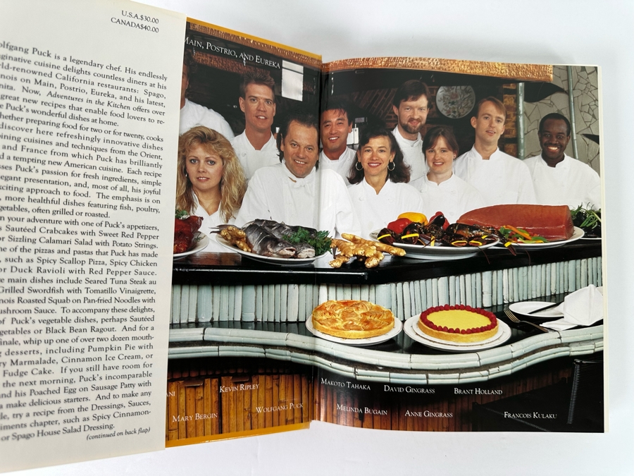 Signed First Edition Hardcover Book Wolfgang Puck Adventures In The Kitchen Signed By Wolfgang Puck 1991 [Photo 5]