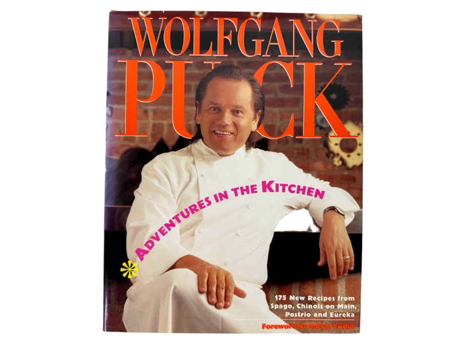 Signed First Edition Hardcover Book Wolfgang Puck Adventures In The Kitchen Signed By Wolfgang Puck 1991 [Photo 3]