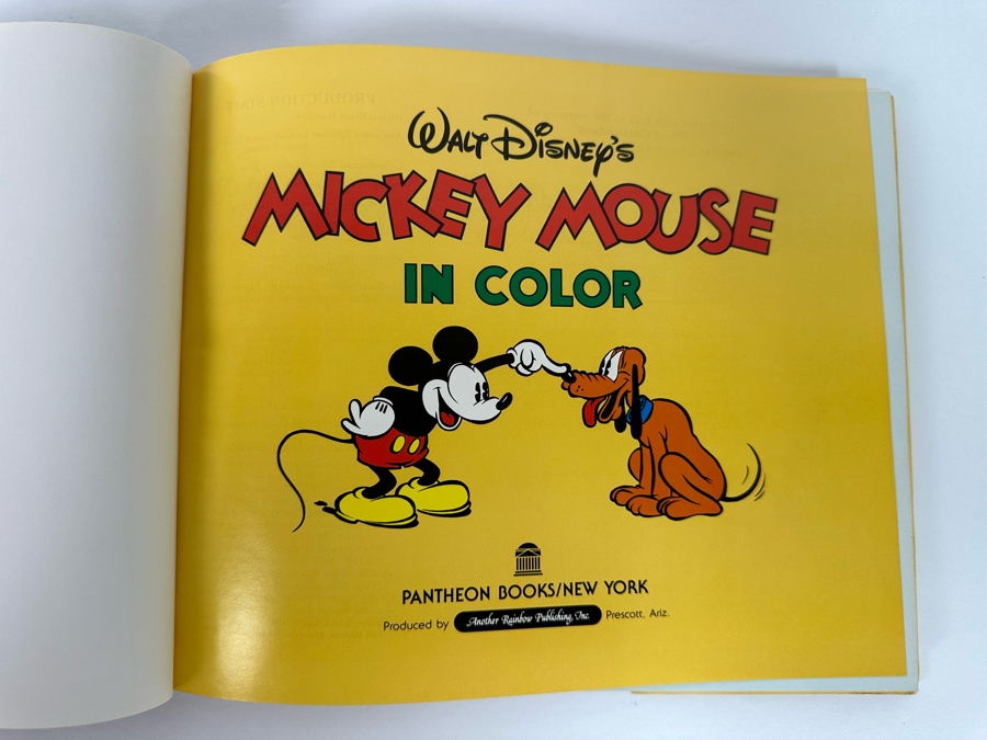 First Edition Hardcover Book Walt Disney's Mickey Mouse In Color 1930s Disney Comic Strip Classics 1988 [Photo 4]