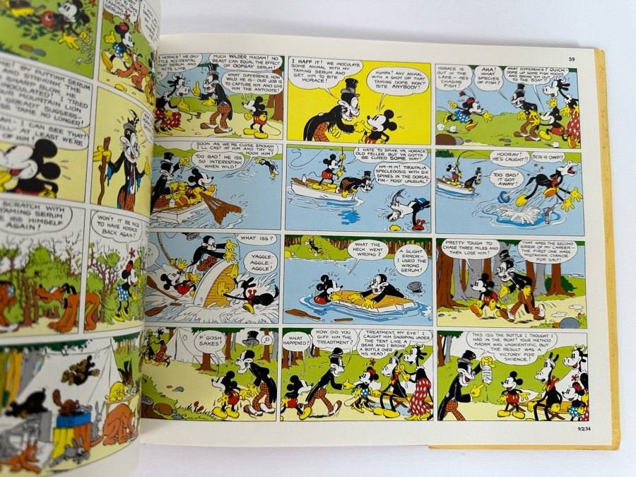 First Edition Hardcover Book Walt Disney's Mickey Mouse In Color 1930s Disney Comic Strip Classics 1988 [Photo 11]