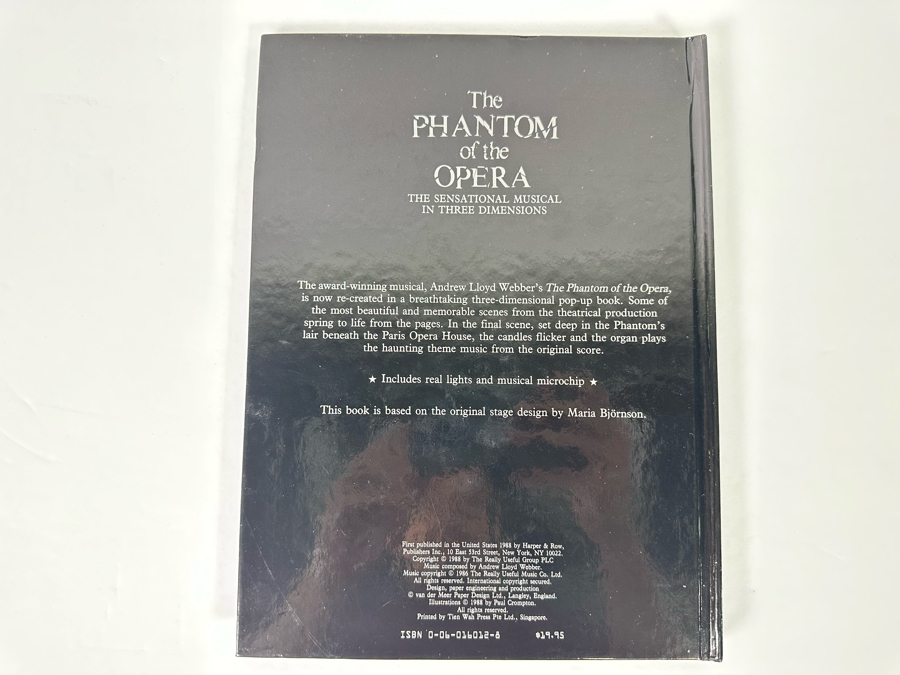 First Edition The Phantom Of The Opera Pop-Up Book 1988 [Photo 7]