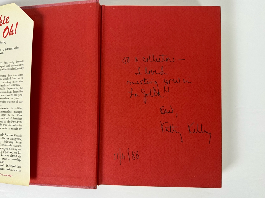 Signed First Edition Hardcover Book Jackie Oh! Signed By Kitty Kelley 1978 [Photo 6]