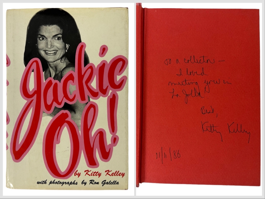 Signed First Edition Hardcover Book Jackie Oh! Signed By Kitty Kelley 1978
