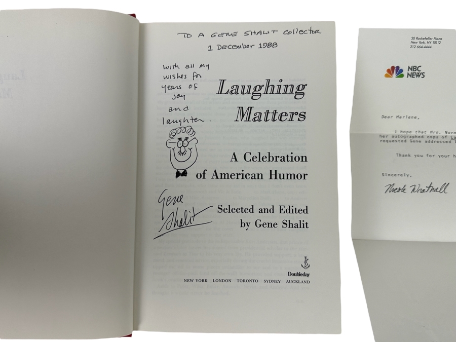 Signed First Edition Hardcover Book Laughing Matters A Celebration Of American Humor Signed By Gene Shalit 1987 [Photo 2]