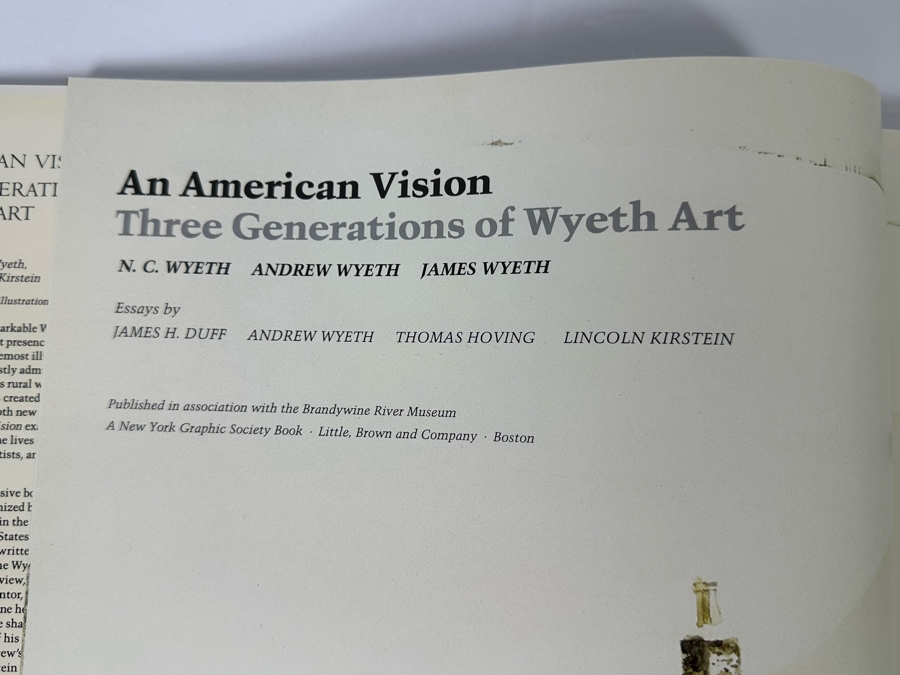 First Edition Hardcover Book An American Vision Three Generations Of Wyeth Art 1987 [Photo 6]