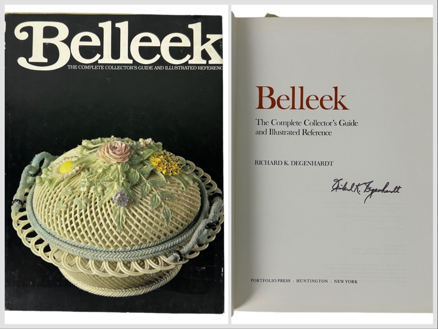 Signed First Edition Hardcover Book Belleek The Complete Collector's Guide And Illustrated Reference Signed By Richard K. Degenhardt 1978 [Photo 1]