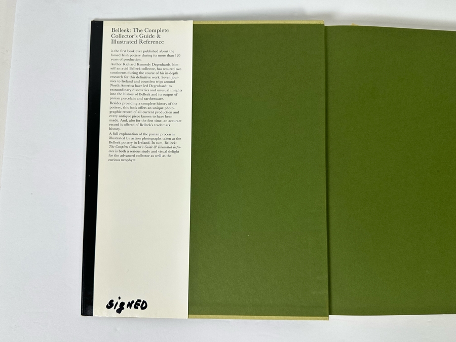 Signed First Edition Hardcover Book Belleek The Complete Collector's Guide And Illustrated Reference Signed By Richard K. Degenhardt 1978 [Photo 5]