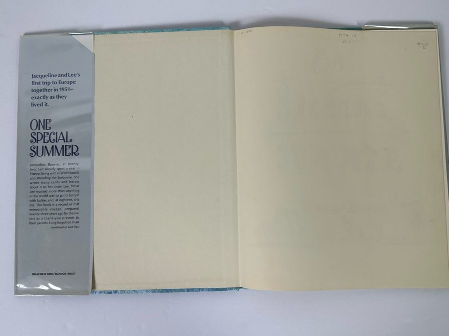 First Printing Hardcover Book One Special Summer By Jacqueline And Lee Bouvier 1974 [Photo 3]