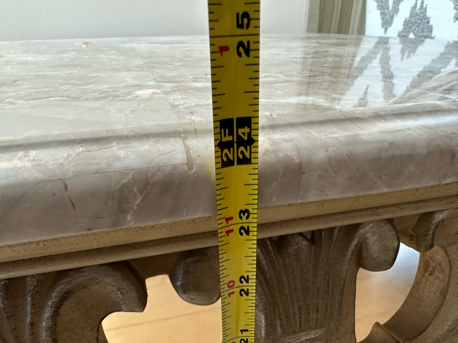 Pair Of Marble Top Side Tables 29W X 29D X 24H [Photo 10]