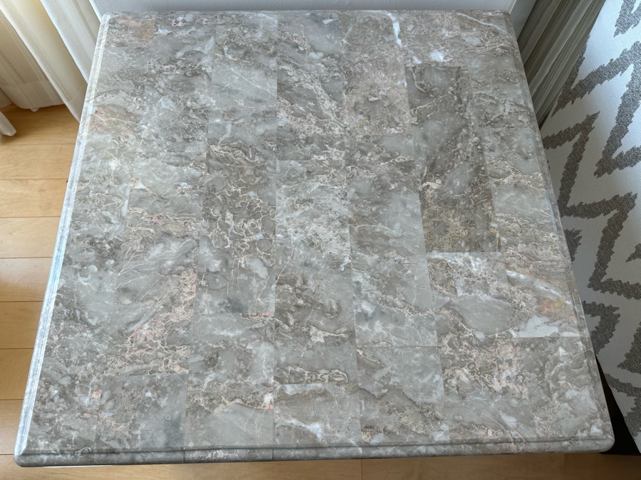 Pair Of Marble Top Side Tables 29W X 29D X 24H [Photo 9]