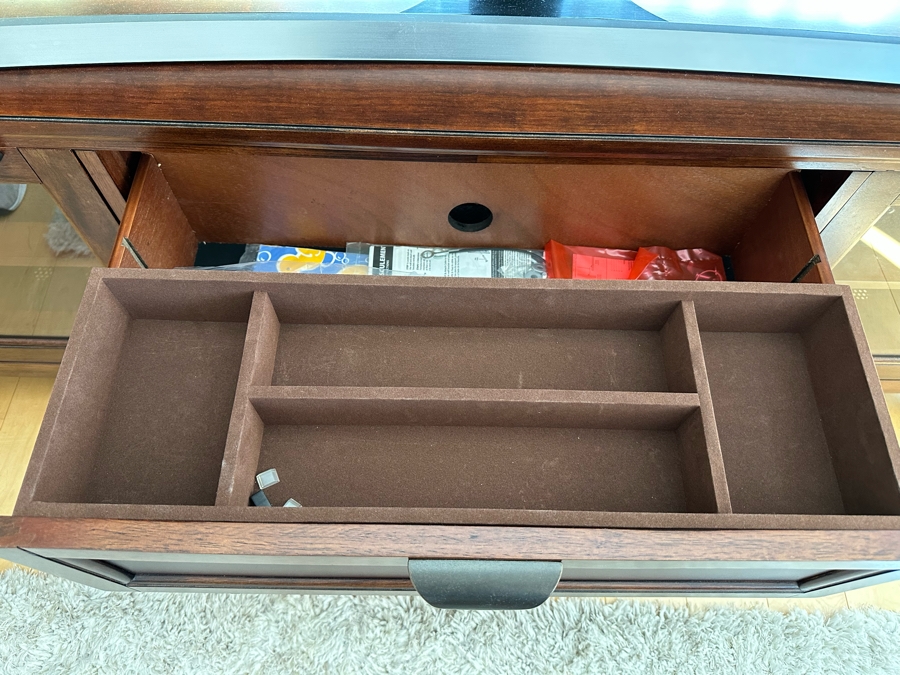 Wooden Credenza Cabinet TV Stand By Universal Furniture 74W X 18D X 26.5H [Photo 5]