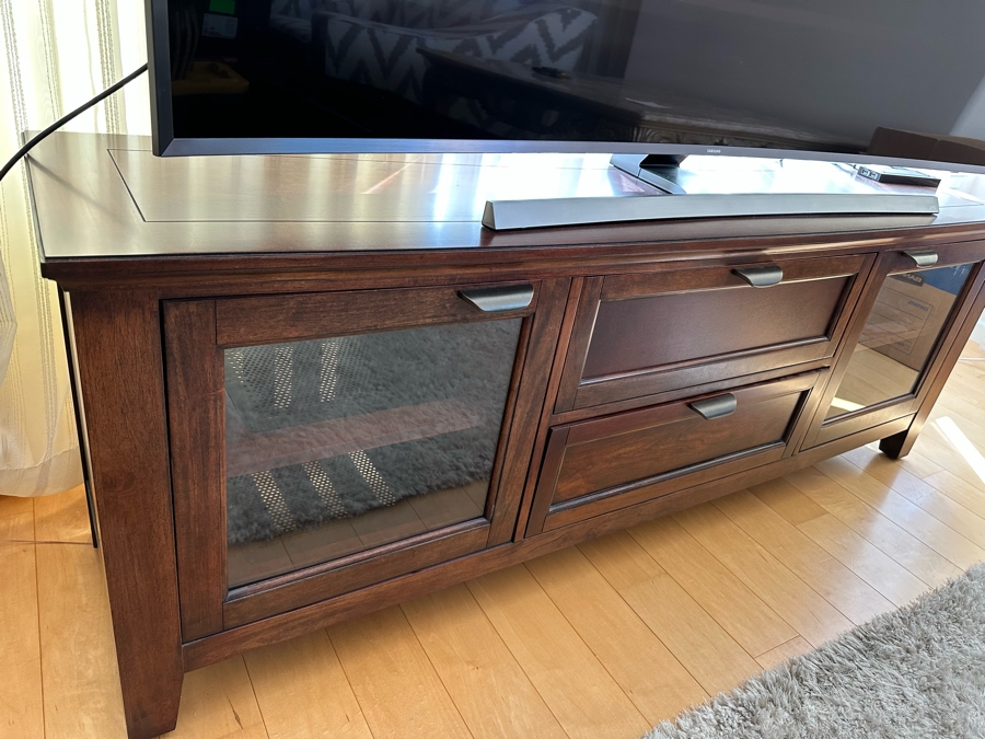 Wooden Credenza Cabinet TV Stand By Universal Furniture 74W X 18D X 26.5H [Photo 4]