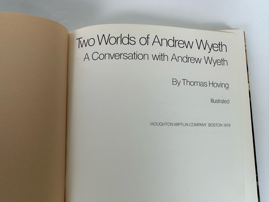 First Edition Hardcover Book Two Worlds Of Andrew Wyeth A Conversation With Andrew Wyeth By Thomas Hoving 1978 [Photo 4]
