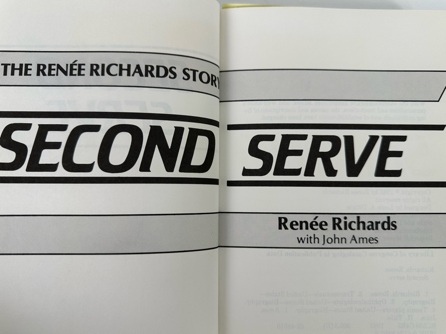 First Edition Hardcover Book Second Serve The Renee Richards Story By Renee Richards [Photo 7]