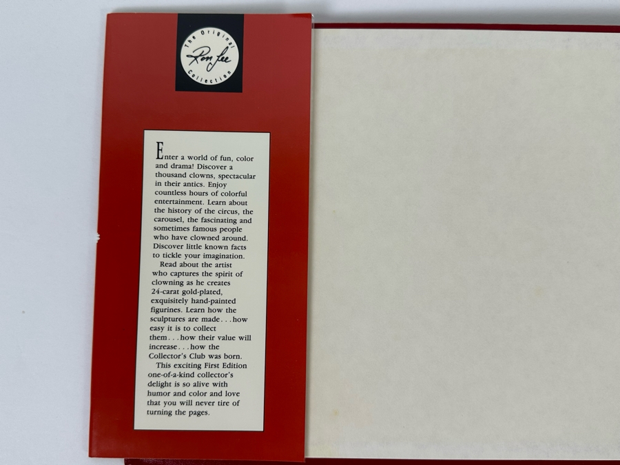 Signed First Edition Hardcover Book Ron Lee's World Of Clowns Signed By Ron Lee 1991 [Photo 6]