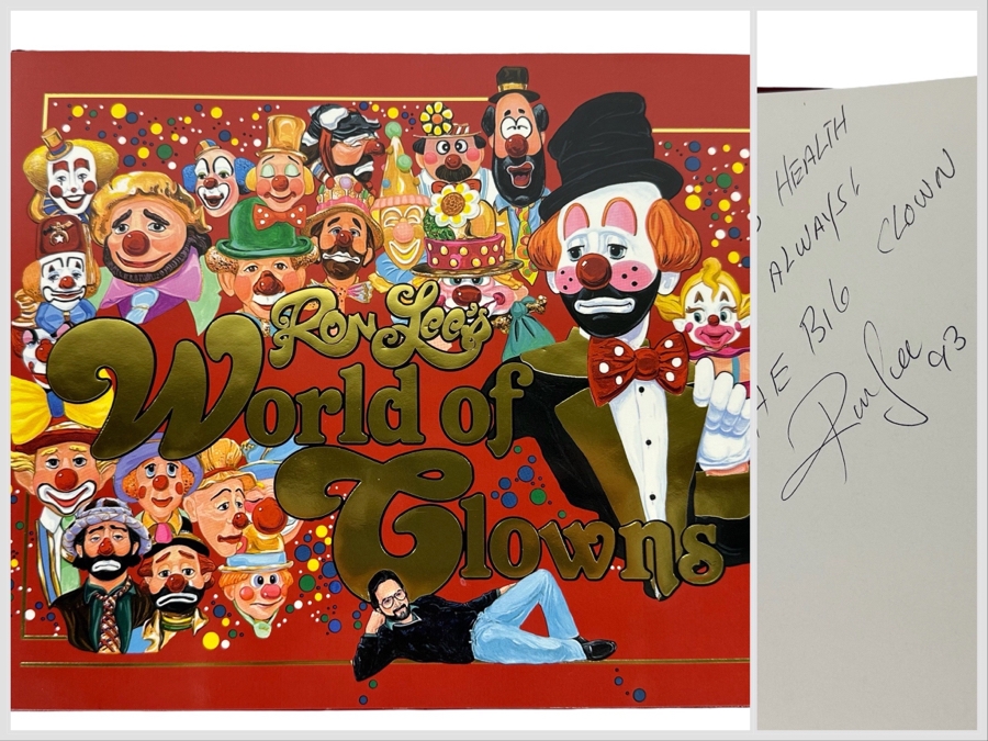 Signed First Edition Hardcover Book Ron Lee's World Of Clowns Signed By Ron Lee 1991 [Photo 1]