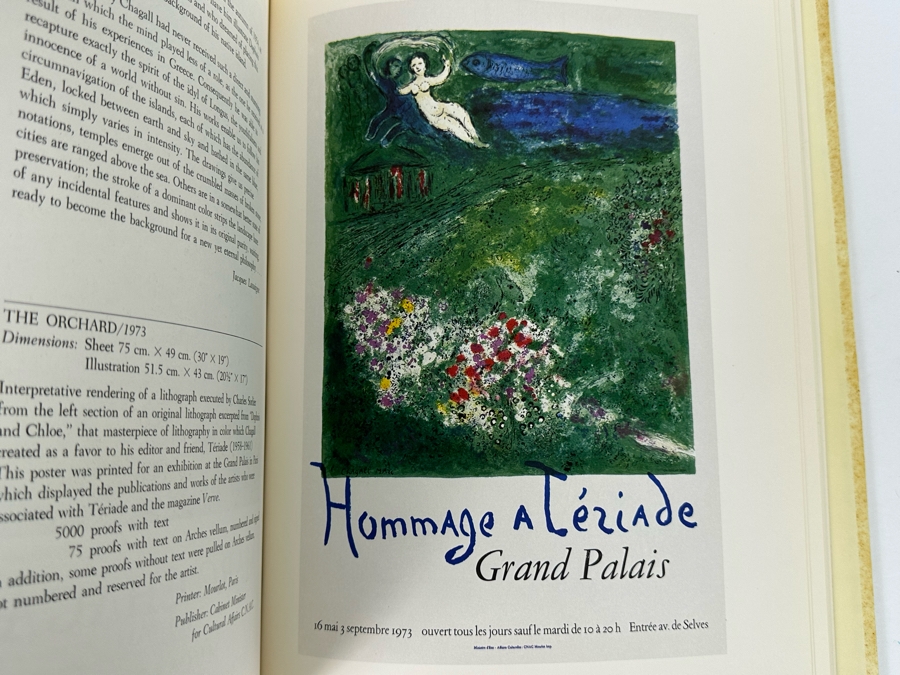 First Edition Hardcover Book Chagall's Posters Catalogue Raisonne 1975 By Charles Sorlier [Photo 8]