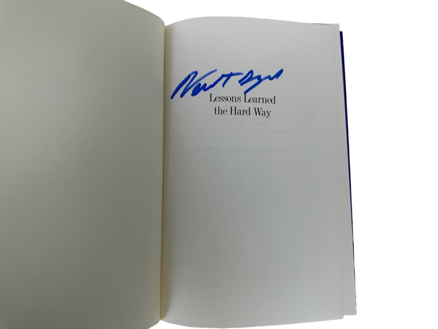 Signed First Edition Hardcover Book Lessons Learned The Hard Way A Personal Report Signed By Newt Gingrich 1998 [Photo 2]