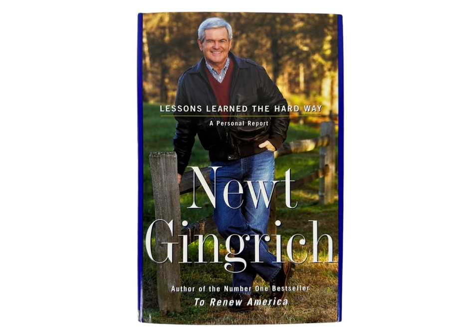 Signed First Edition Hardcover Book Lessons Learned The Hard Way A Personal Report Signed By Newt Gingrich 1998 [Photo 3]