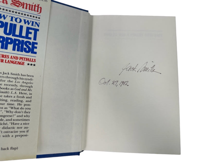 Signed First Edition Hardcover Book How To Win A Pullet Surprise The Pleasures And Pitfalls Of Our Language Signed By Jack Smith 1982 [Photo 2]