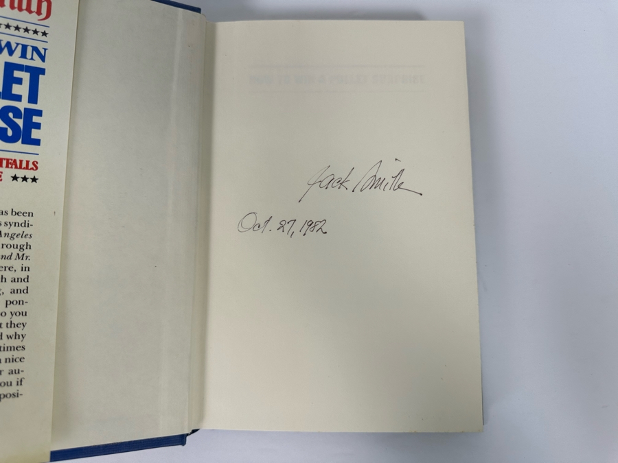 Signed First Edition Hardcover Book How To Win A Pullet Surprise The Pleasures And Pitfalls Of Our Language Signed By Jack Smith 1982 [Photo 6]