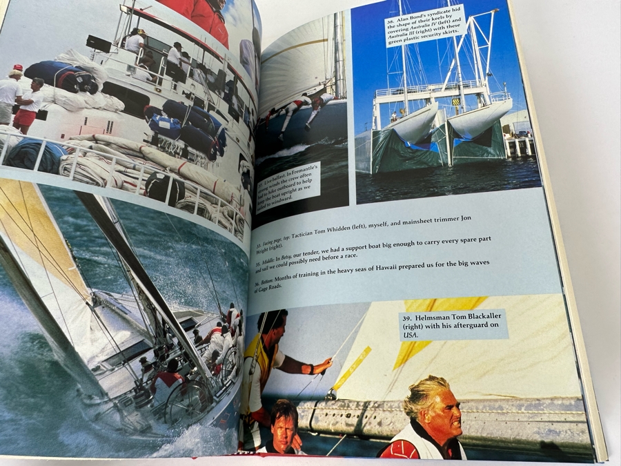 Signed First Edition Hardcover Book Comeback My Race For The America's Cup Signed By Dennis Conner With Pair Of America's Cup First Day Stamp Covers [Photo 12]