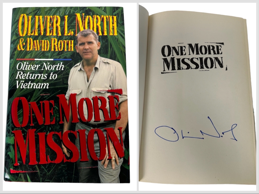 Signed First Edition Hardcover Book One More Mission Oliver North Returns To Vietnam Signed By Oliver L. North [Photo 1]