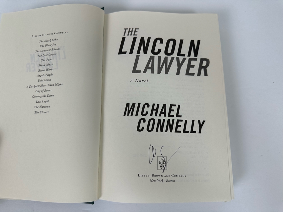 Signed First Edition Hardcover Book The Lincoln Lawyer Signed By Michael Connelly 2005 [Photo 6]