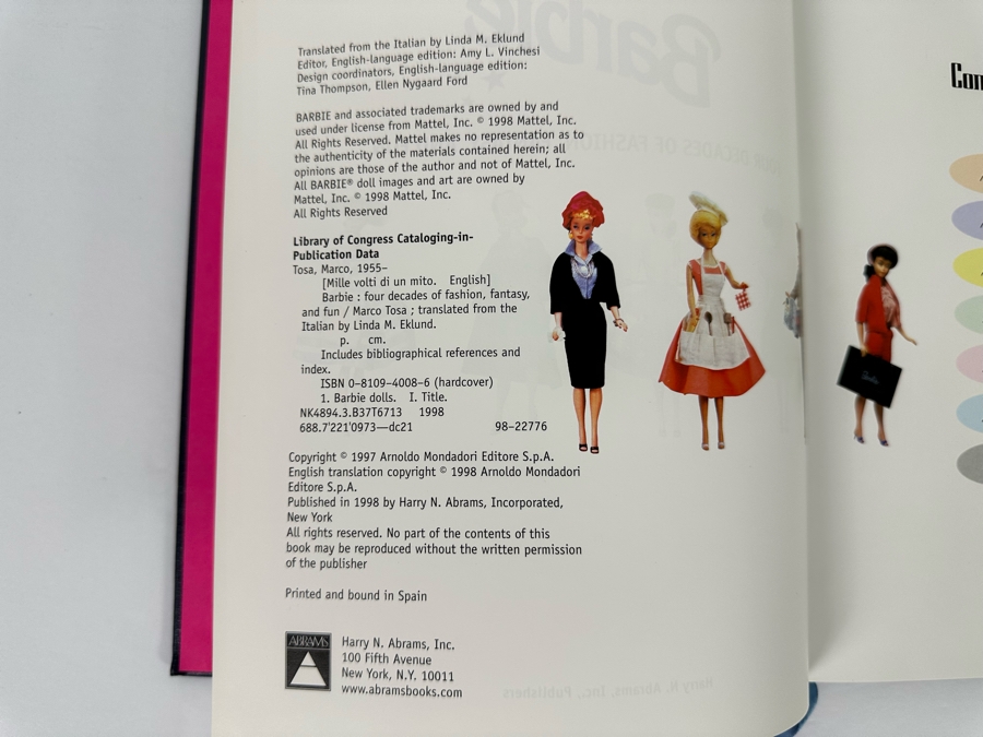 Barbie Four Decades Of Fashion, Fantasy, And Fun Hardcover Leather Bound Easton Press Book Published By Harry N. Abrams 1998 [Photo 7]
