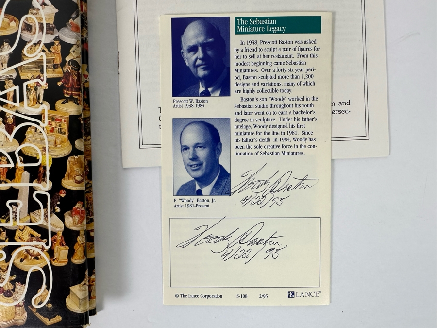 Signed Limited Edition Hardcover Book The Sebastian Miniature Collection Signed By Dr. Glenn S. Johnson And Woody Baston [Photo 6]