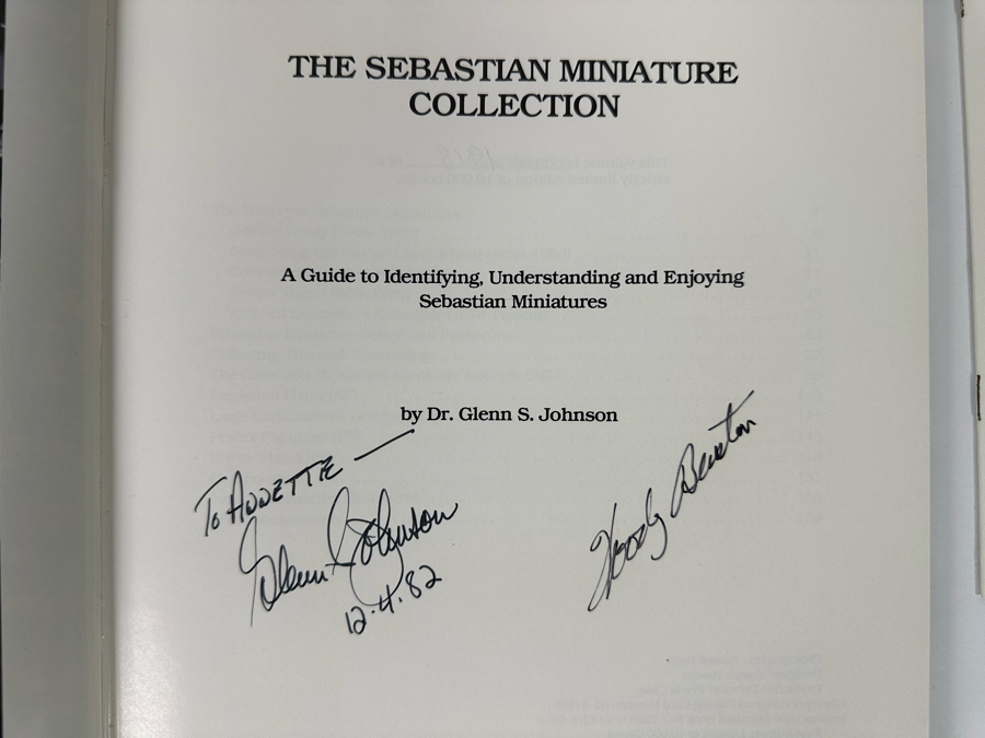 Signed Limited Edition Hardcover Book The Sebastian Miniature Collection Signed By Dr. Glenn S. Johnson And Woody Baston [Photo 10]