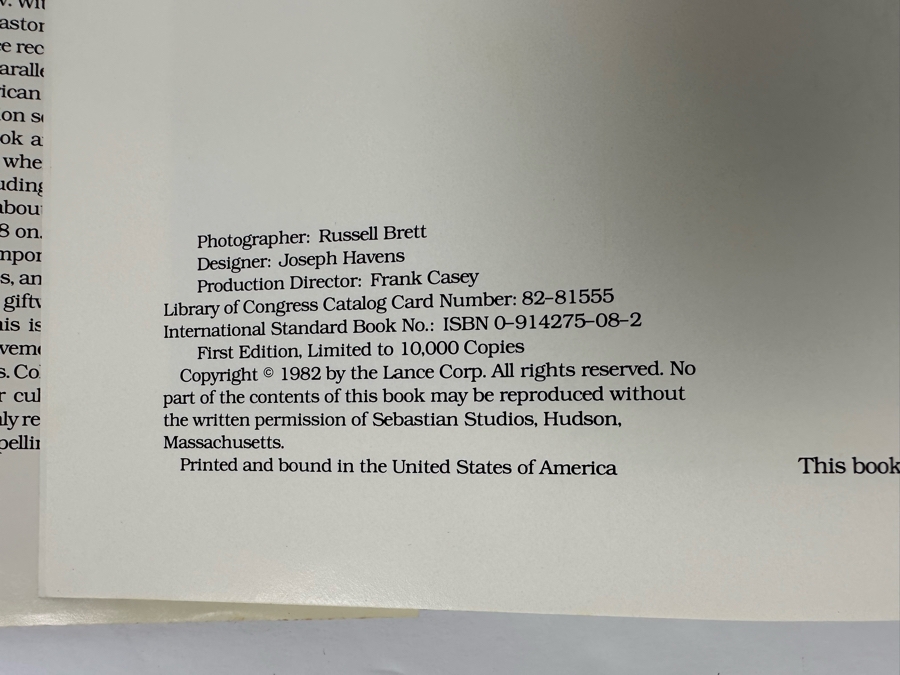 Signed Limited Edition Hardcover Book The Sebastian Miniature Collection Signed By Dr. Glenn S. Johnson And Woody Baston [Photo 13]
