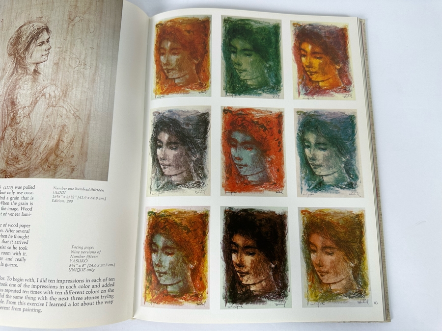 Signed First Priting Edition Hardcover Book Hibel Lithographs Signed By Edna Hibel 1977 [Photo 14]