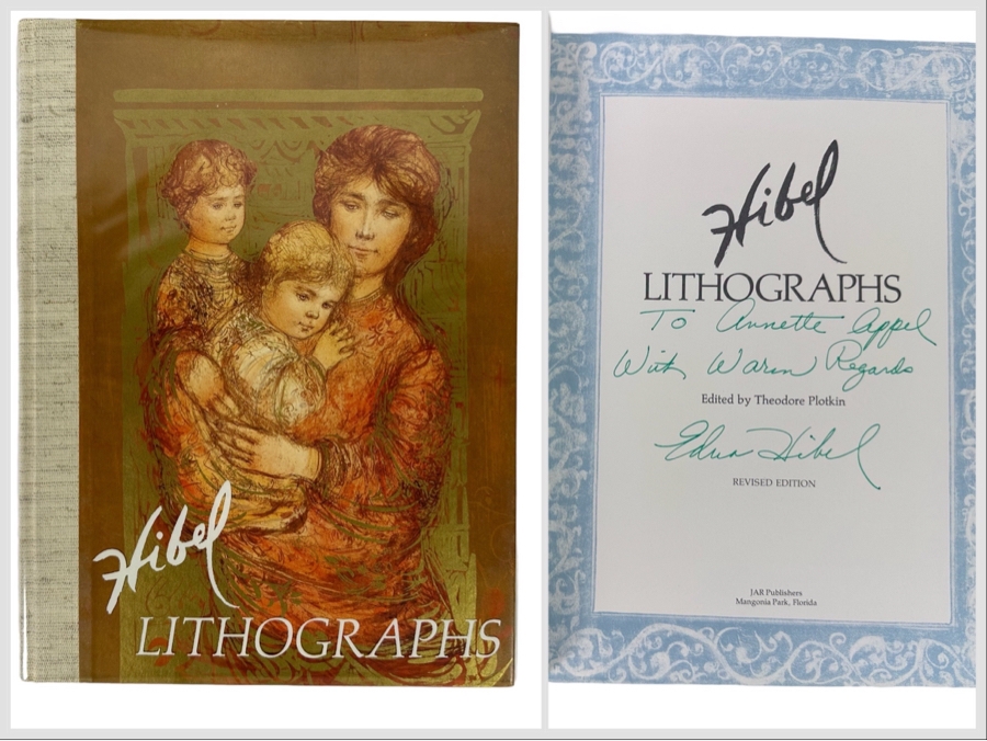 Signed Revised Edition Hardcover Book Hibel Lithographs Signed By Edna Hibel 1980 [Photo 1]