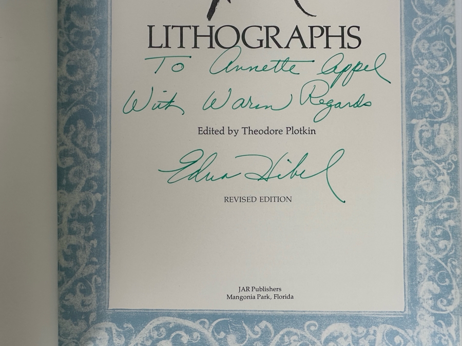 Signed Revised Edition Hardcover Book Hibel Lithographs Signed By Edna Hibel 1980 [Photo 7]