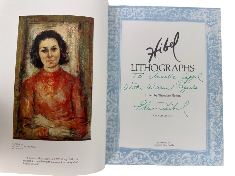 Signed Revised Edition Hardcover Book Hibel Lithographs Signed By Edna Hibel 1980 [Photo 2]