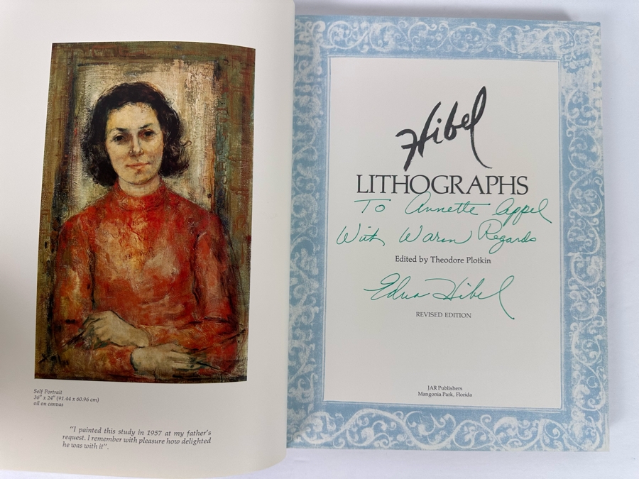 Signed Revised Edition Hardcover Book Hibel Lithographs Signed By Edna Hibel 1980 [Photo 6]