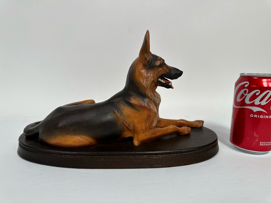 Helmut Diller (1911-1984) Rare Carved Wooden German Shepherd Wood Carving By ANRI Italy 12.5W X 6D X 7.5H [Photo 12]